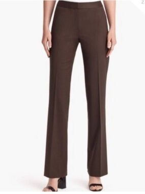 Lafayette 148 New York Brown Straight-Leg Trousers